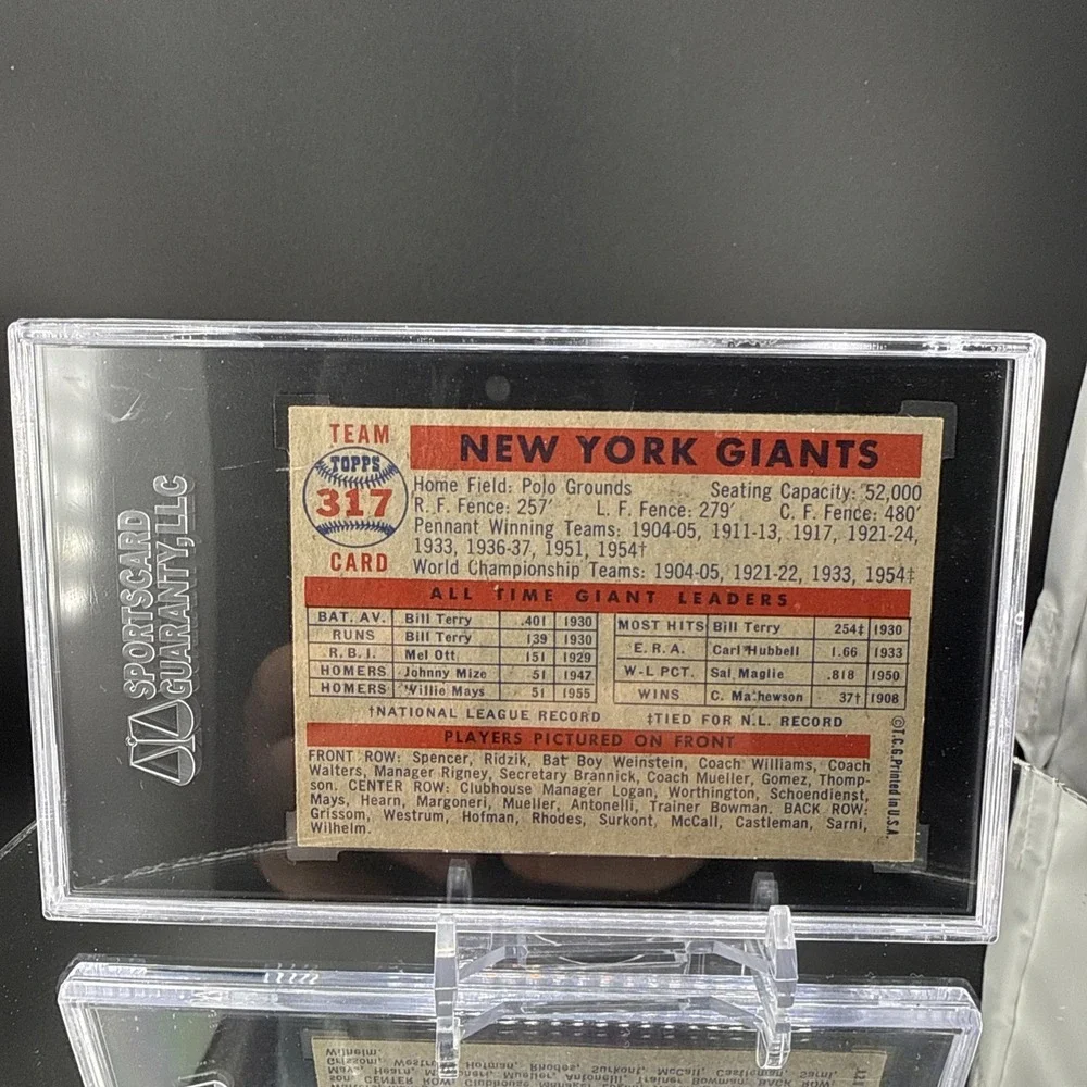 1957 Topps New York Giants Team #317 PSA 6 EX-MT